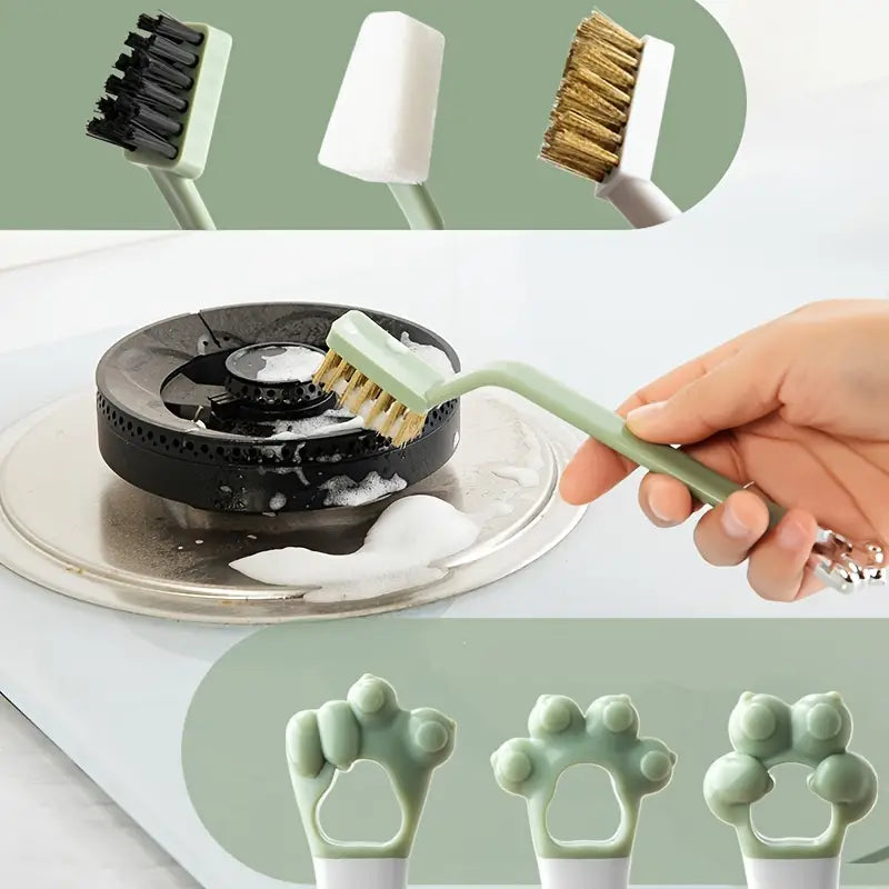 Versatile Kitchen Scrub Brush with Extended Handle