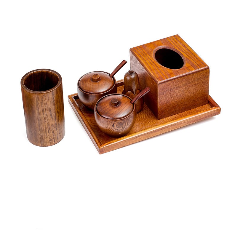 Wooden Seasoning Jar Set