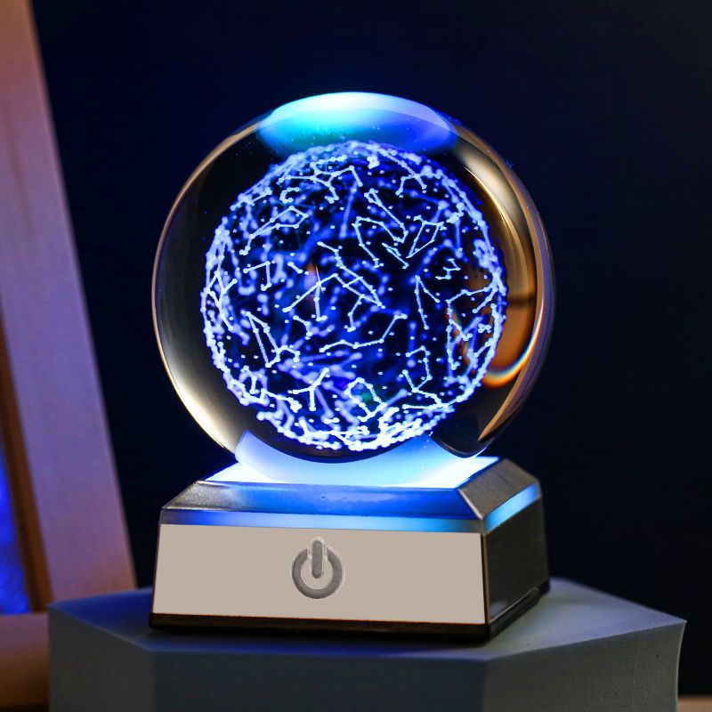 Galaxy Glow Crystal Ball Decor