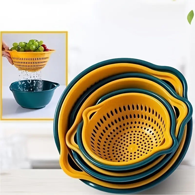 6-Piece Stackable Kitchen Colander Kit