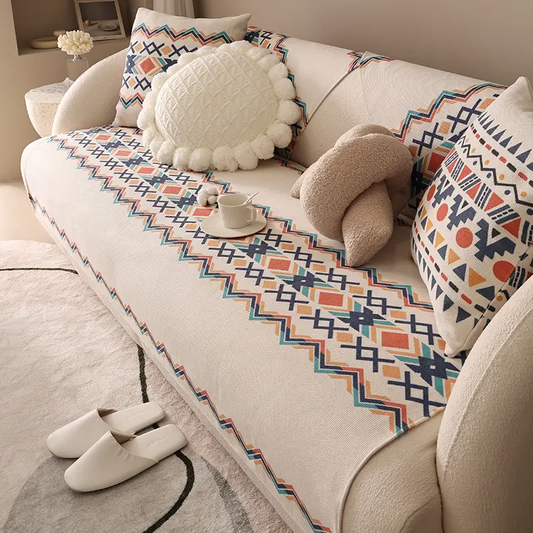 Boho Chic Linen-Cotton Sofa Pillow
