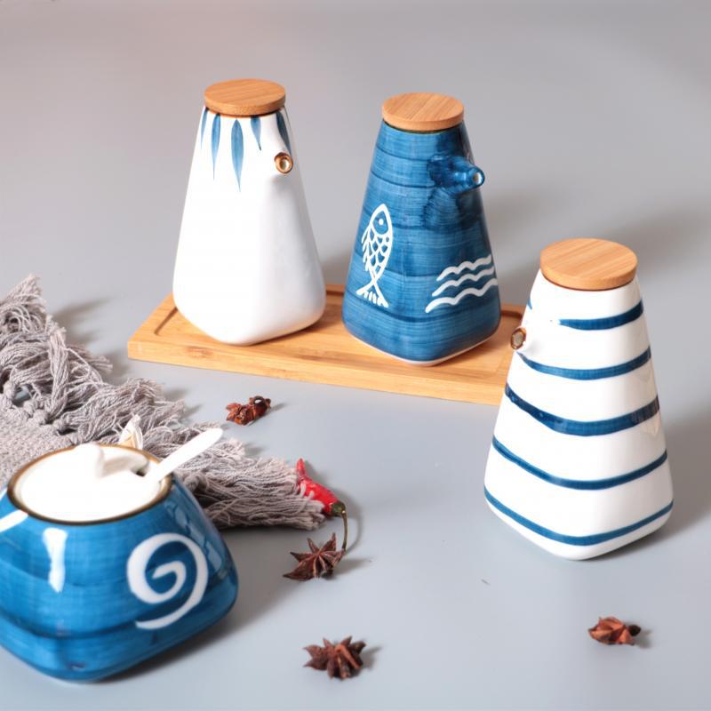 Ceramic Condiment Pots for Kitchen