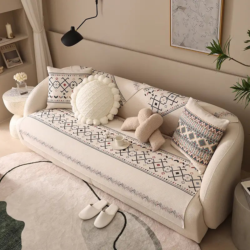 Boho Chic Linen-Cotton Sofa Pillow