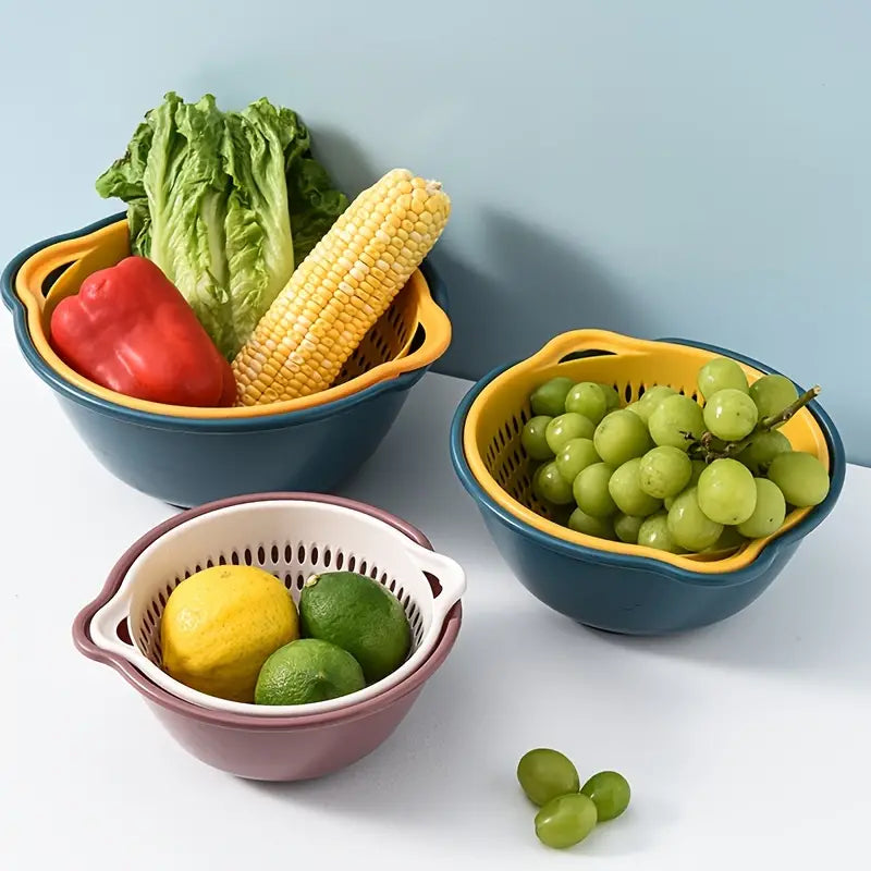 6-Piece Stackable Kitchen Colander Kit