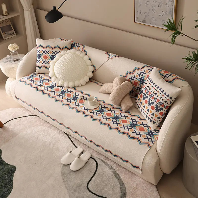 Boho Chic Linen-Cotton Sofa Pillow